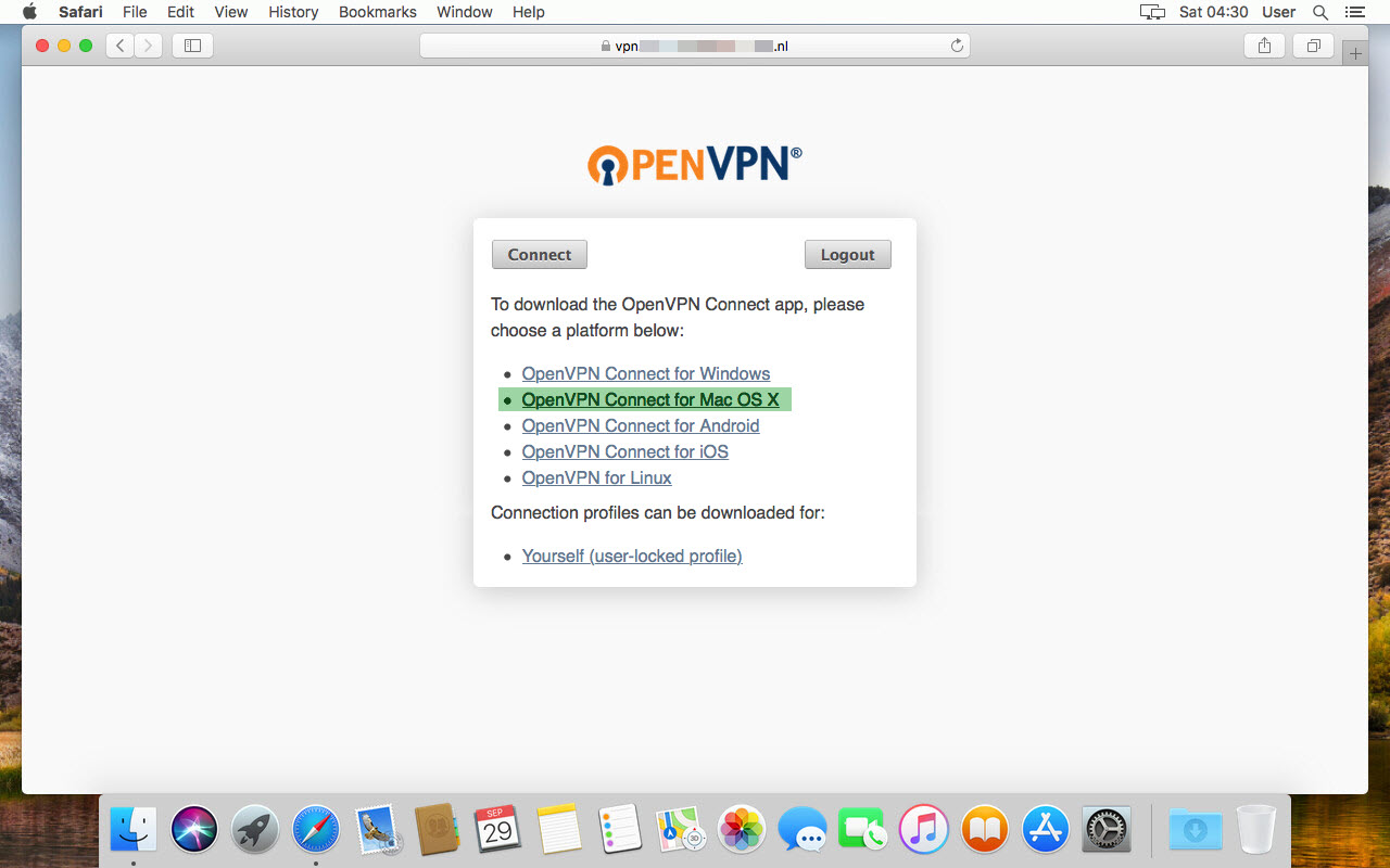 openvpn mac client add user profile auto login